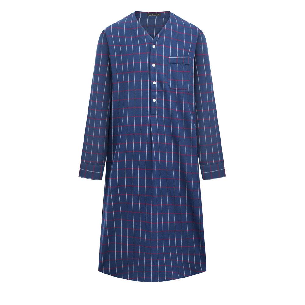 Mens Nightshirt - 100% Cotton Flannel Mens Nightshirts for Sleeping pajama-tops La Vie Bien Mens Nightshirt - 100% Cotton Flannel Mens Nightshirts for Sleeping