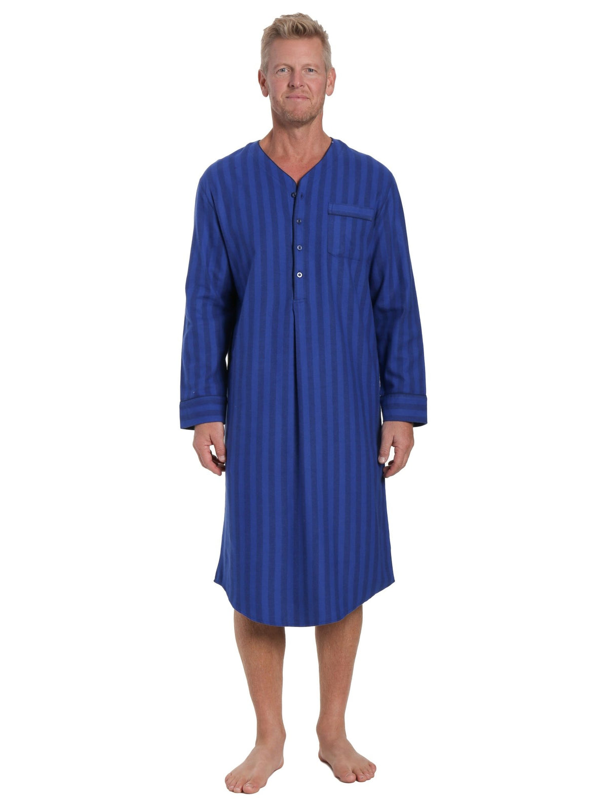 Mens Nightshirt - 100% Cotton Flannel Mens Nightshirts for Sleeping pajama-tops La Vie Bien Mens Nightshirt - 100% Cotton Flannel Mens Nightshirts for Sleeping