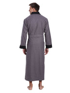 Men's Premium 100% Cotton Flannel Fleece Lined Robe bathrobes La Vie Bien Men's Premium 100% Cotton Flannel Fleece Lined Robe