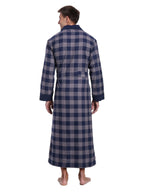 Men's Premium 100% Cotton Flannel Fleece Lined Robe bathrobes La Vie Bien Men's Premium 100% Cotton Flannel Fleece Lined Robe