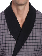 Men's Premium 100% Cotton Flannel Fleece Lined Robe bathrobes La Vie Bien Men's Premium 100% Cotton Flannel Fleece Lined Robe