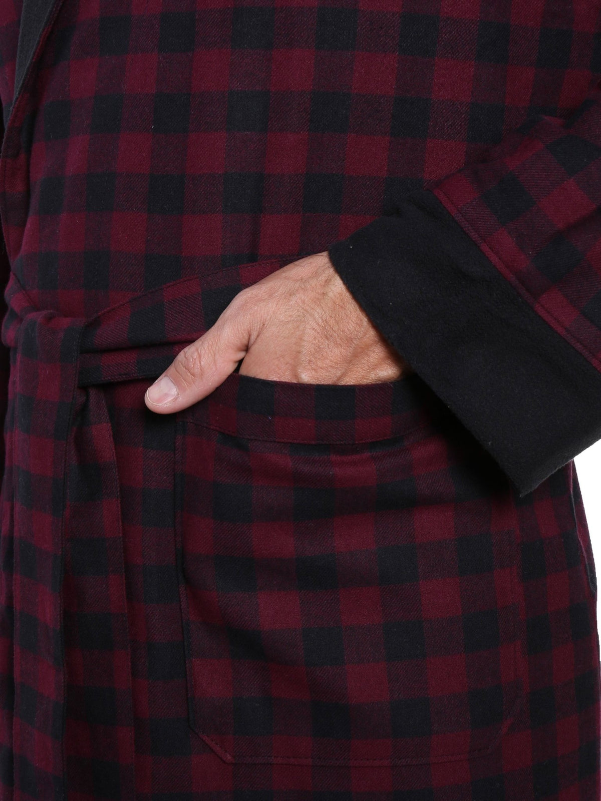 Men's Premium 100% Cotton Flannel Fleece Lined Robe bathrobes La Vie Bien Men's Premium 100% Cotton Flannel Fleece Lined Robe