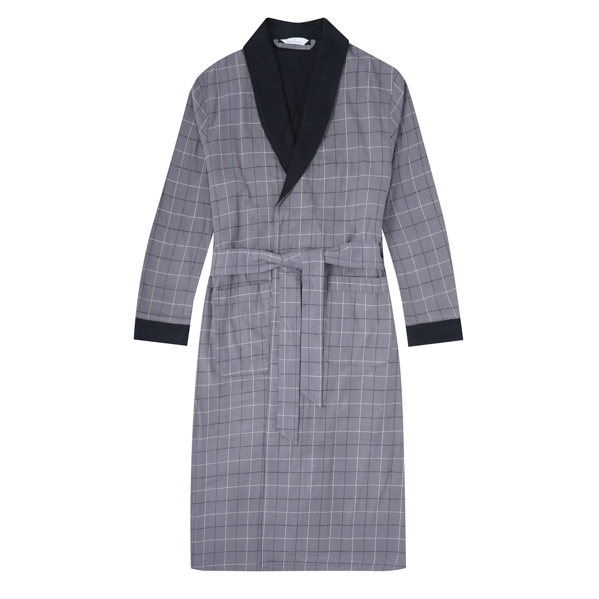 Men's Premium 100% Cotton Flannel Fleece Lined Robe bathrobes La Vie Bien Men's Premium 100% Cotton Flannel Fleece Lined Robe