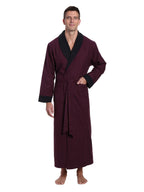Men's Premium 100% Cotton Flannel Fleece Lined Robe bathrobes La Vie Bien Men's Premium 100% Cotton Flannel Fleece Lined Robe