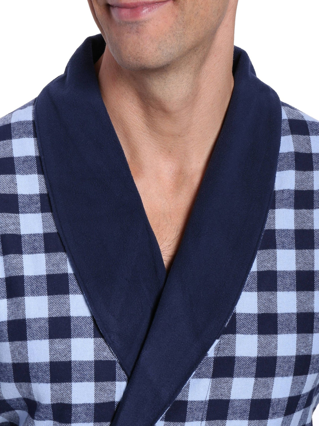 Men's Premium 100% Cotton Flannel Fleece Lined Robe bathrobes La Vie Bien Men's Premium 100% Cotton Flannel Fleece Lined Robe