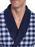 Men's Premium 100% Cotton Flannel Fleece Lined Robe bathrobes La Vie Bien Men's Premium 100% Cotton Flannel Fleece Lined Robe
