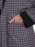 Men's Premium 100% Cotton Flannel Fleece Lined Robe bathrobes La Vie Bien Men's Premium 100% Cotton Flannel Fleece Lined Robe