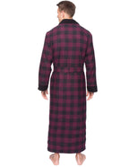 Men's Premium 100% Cotton Flannel Fleece Lined Robe bathrobes La Vie Bien Men's Premium 100% Cotton Flannel Fleece Lined Robe