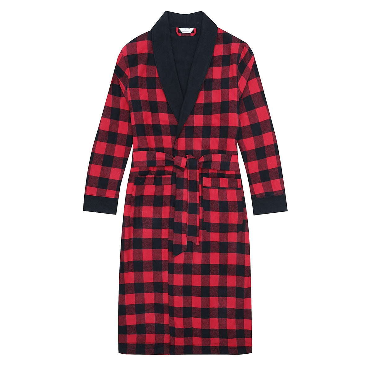Men's Premium 100% Cotton Flannel Fleece Lined Robe bathrobes La Vie Bien Men's Premium 100% Cotton Flannel Fleece Lined Robe