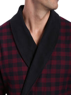 Men's Premium 100% Cotton Flannel Fleece Lined Robe bathrobes La Vie Bien Men's Premium 100% Cotton Flannel Fleece Lined Robe