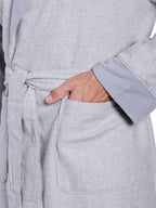 Men's Premium 100% Cotton Flannel Fleece Lined Robe bathrobes La Vie Bien Men's Premium 100% Cotton Flannel Fleece Lined Robe