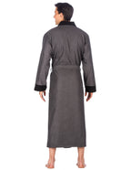 Men's Premium 100% Cotton Flannel Fleece Lined Robe bathrobes La Vie Bien Men's Premium 100% Cotton Flannel Fleece Lined Robe