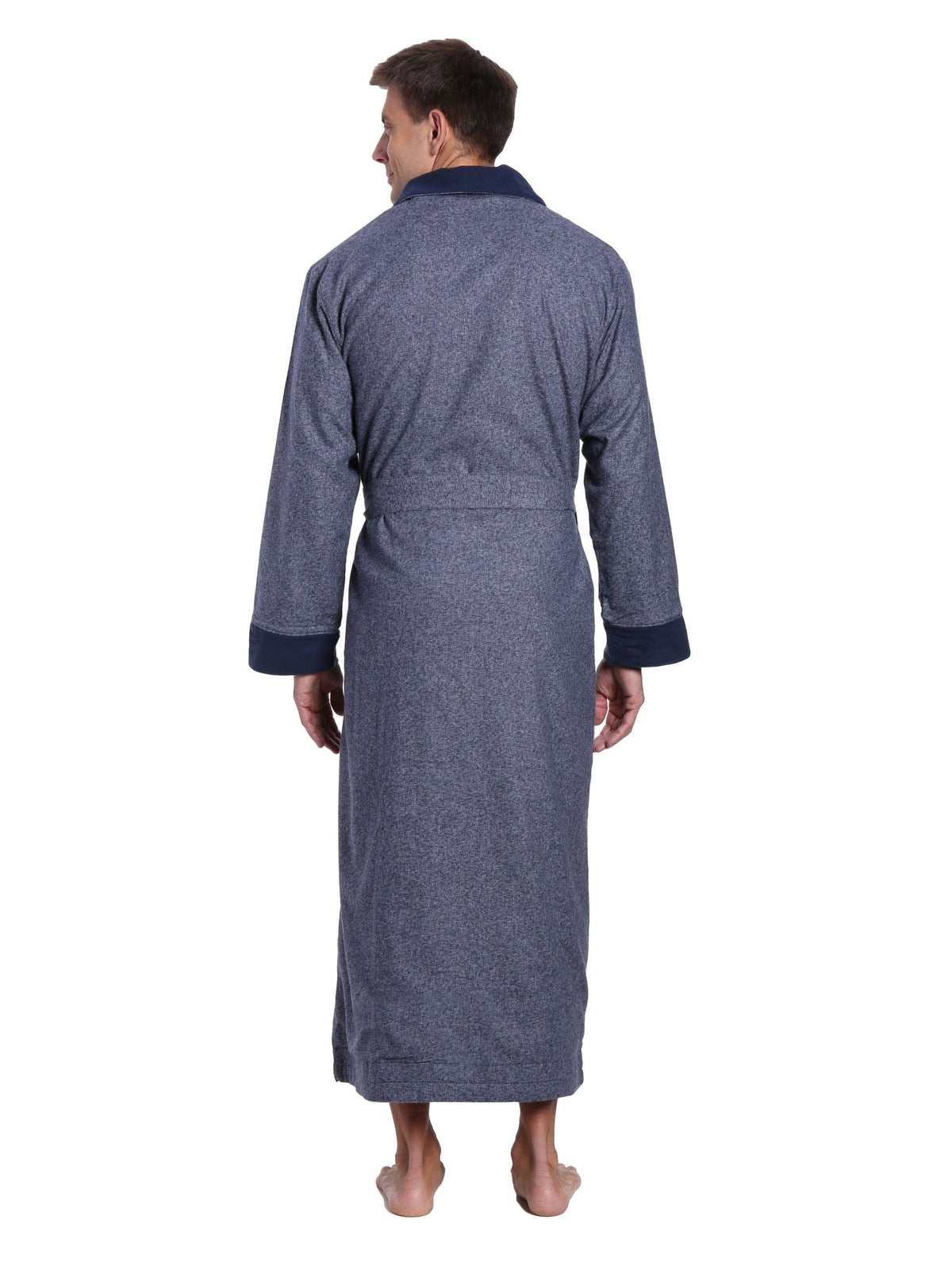 Men's Premium 100% Cotton Flannel Fleece Lined Robe bathrobes La Vie Bien Men's Premium 100% Cotton Flannel Fleece Lined Robe
