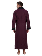Men's Premium 100% Cotton Flannel Fleece Lined Robe bathrobes La Vie Bien Men's Premium 100% Cotton Flannel Fleece Lined Robe