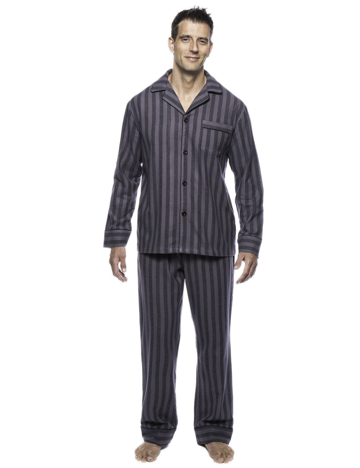 Men's Premium 100% Cotton Flannel Pajama Sleepwear Set pajama-sets La Vie Bien Men's Premium 100% Cotton Flannel Pajama Sleepwear Set