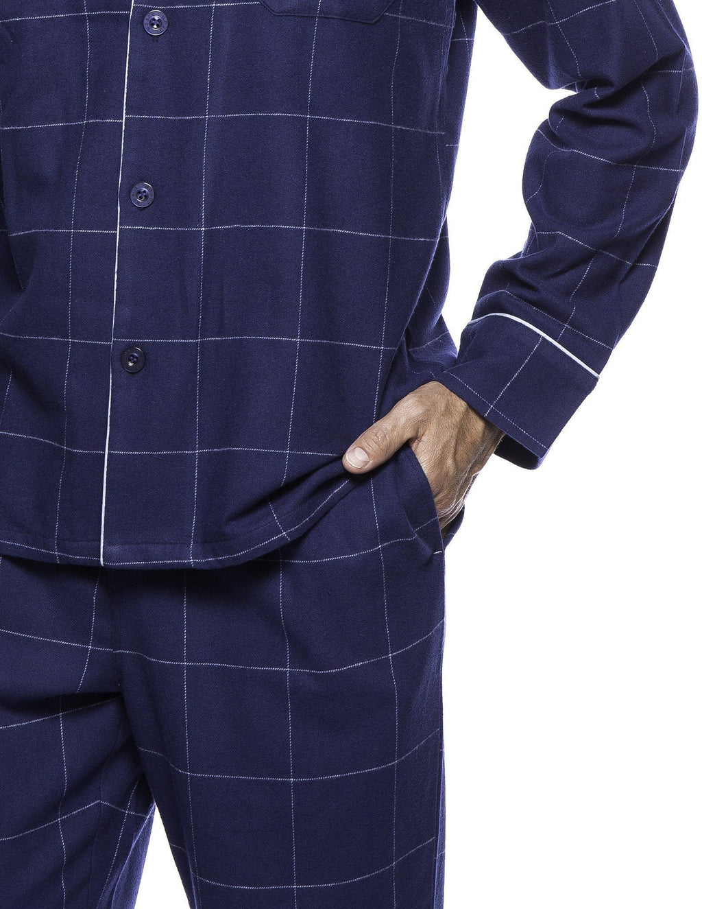 Men's Premium 100% Cotton Flannel Pajama Sleepwear Set pajama-sets La Vie Bien Men's Premium 100% Cotton Flannel Pajama Sleepwear Set