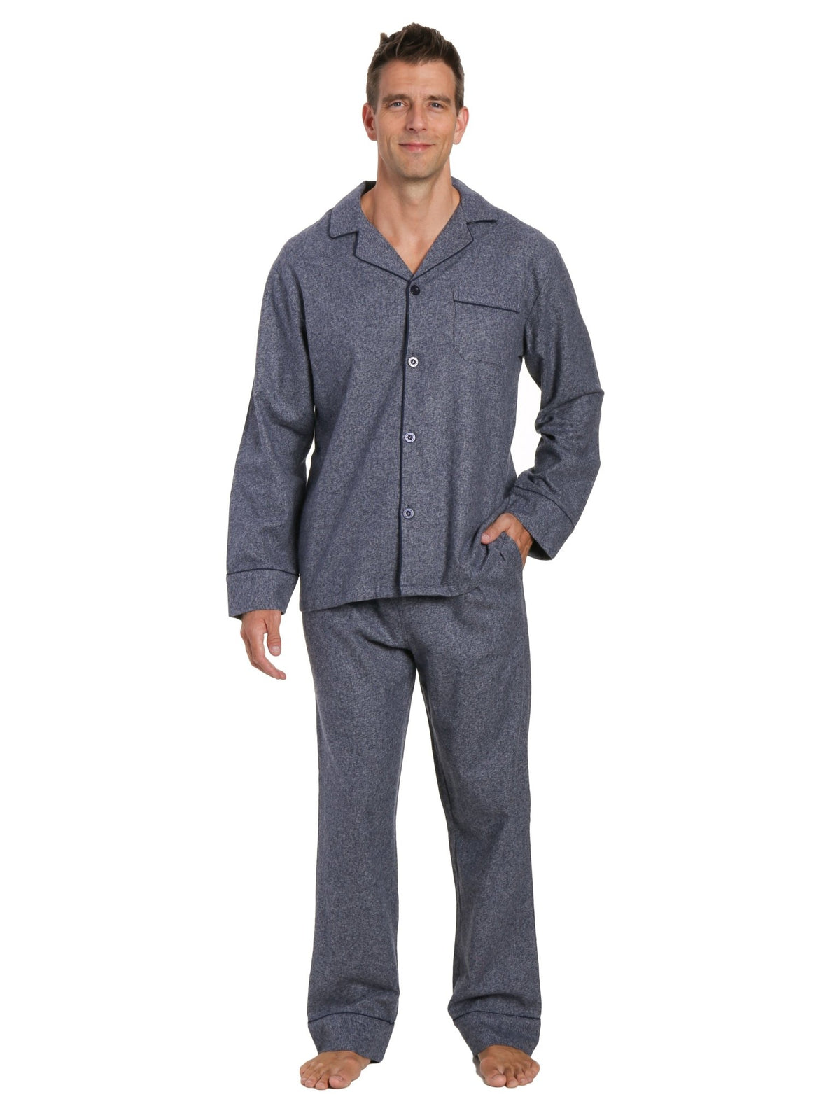 Men's Premium 100% Cotton Flannel Pajama Sleepwear Set pajama-sets La Vie Bien Men's Premium 100% Cotton Flannel Pajama Sleepwear Set