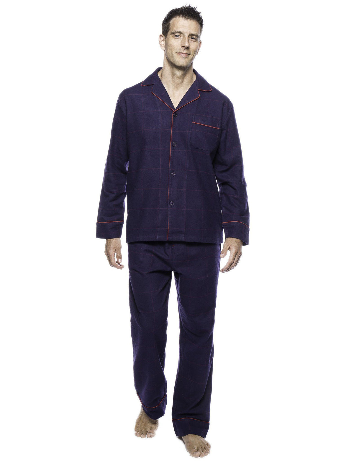 Men's Premium 100% Cotton Flannel Pajama Sleepwear Set pajama-sets La Vie Bien Men's Premium 100% Cotton Flannel Pajama Sleepwear Set