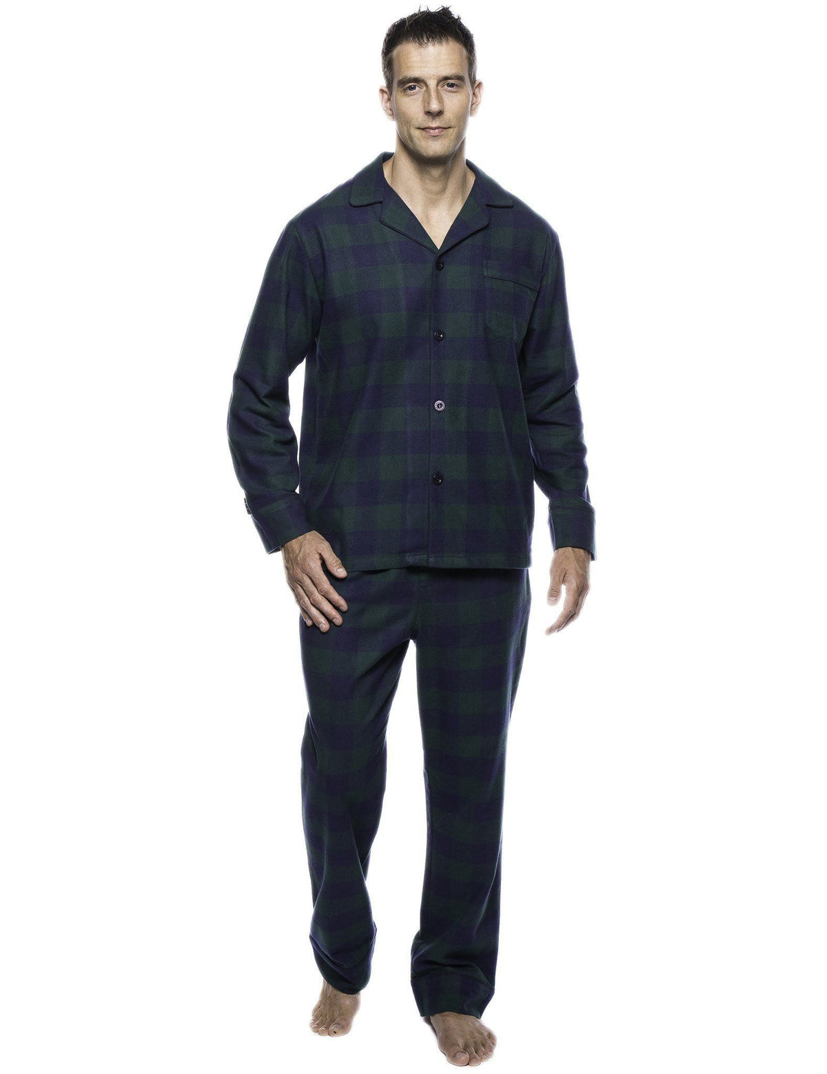 Men's Premium 100% Cotton Flannel Pajama Sleepwear Set pajama-sets La Vie Bien Men's Premium 100% Cotton Flannel Pajama Sleepwear Set