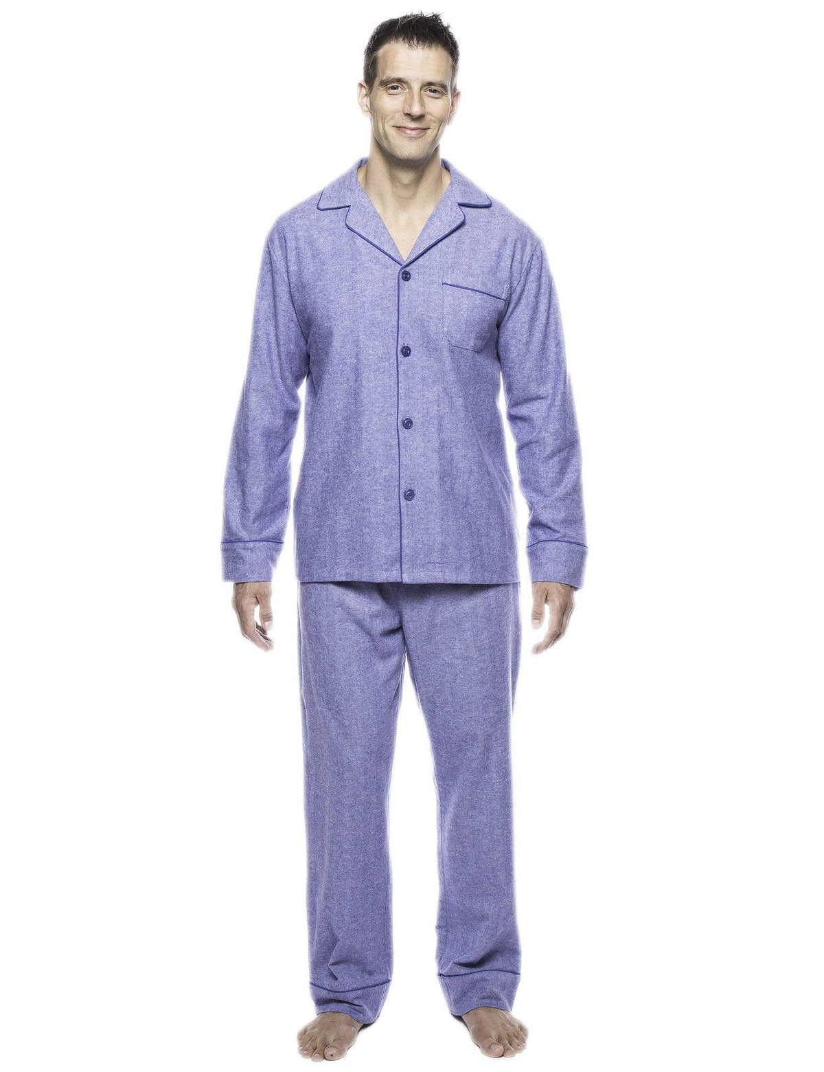 Men's Premium 100% Cotton Flannel Pajama Sleepwear Set pajama-sets La Vie Bien Men's Premium 100% Cotton Flannel Pajama Sleepwear Set