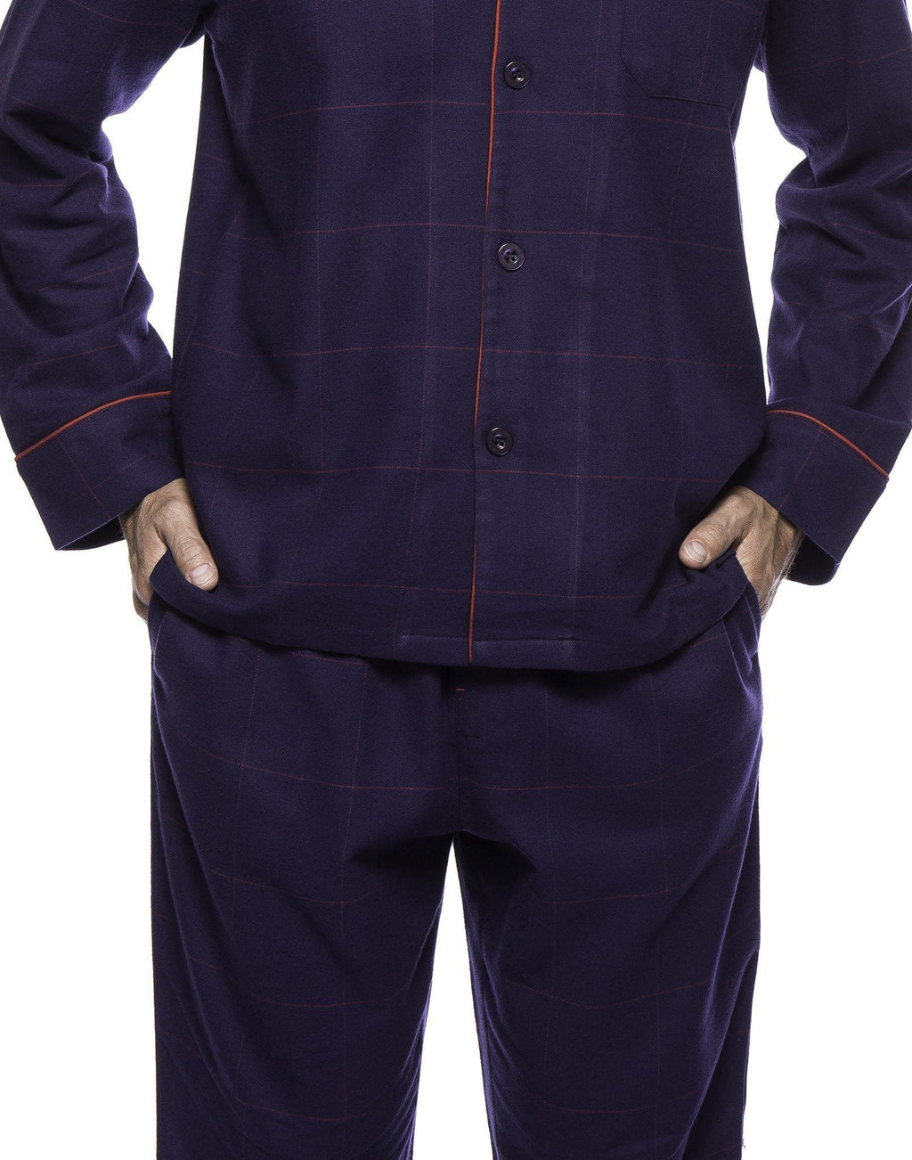 Men's Premium 100% Cotton Flannel Pajama Sleepwear Set pajama-sets La Vie Bien Men's Premium 100% Cotton Flannel Pajama Sleepwear Set