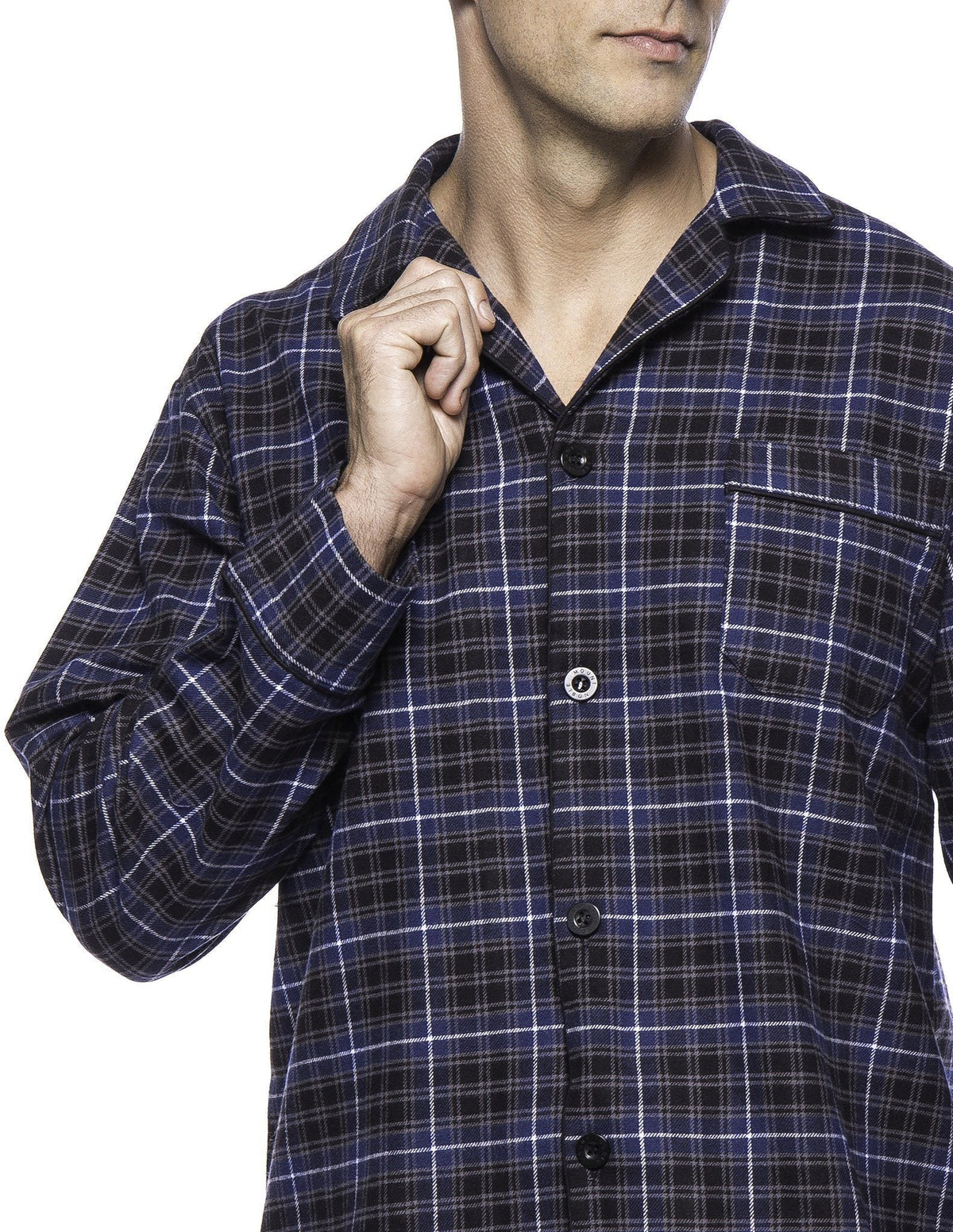 Men's Premium 100% Cotton Flannel Pajama Sleepwear Set pajama-sets La Vie Bien Men's Premium 100% Cotton Flannel Pajama Sleepwear Set