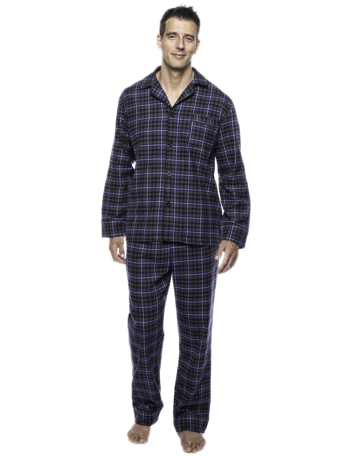 Men's Premium 100% Cotton Flannel Pajama Sleepwear Set pajama-sets La Vie Bien Men's Premium 100% Cotton Flannel Pajama Sleepwear Set