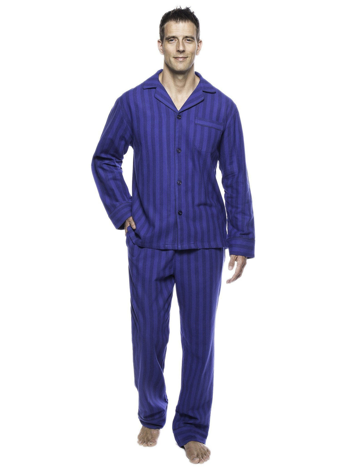 Men's Premium 100% Cotton Flannel Pajama Sleepwear Set pajama-sets La Vie Bien Men's Premium 100% Cotton Flannel Pajama Sleepwear Set