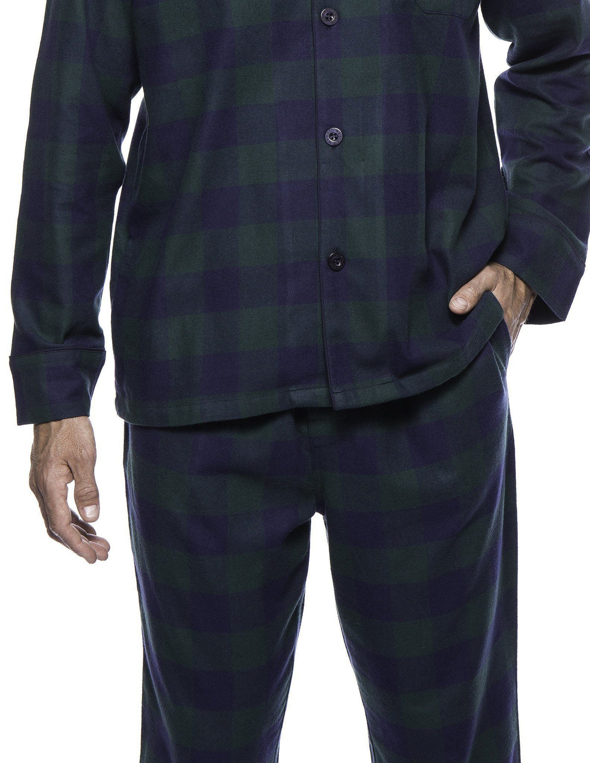 Men's Premium 100% Cotton Flannel Pajama Sleepwear Set pajama-sets La Vie Bien Men's Premium 100% Cotton Flannel Pajama Sleepwear Set