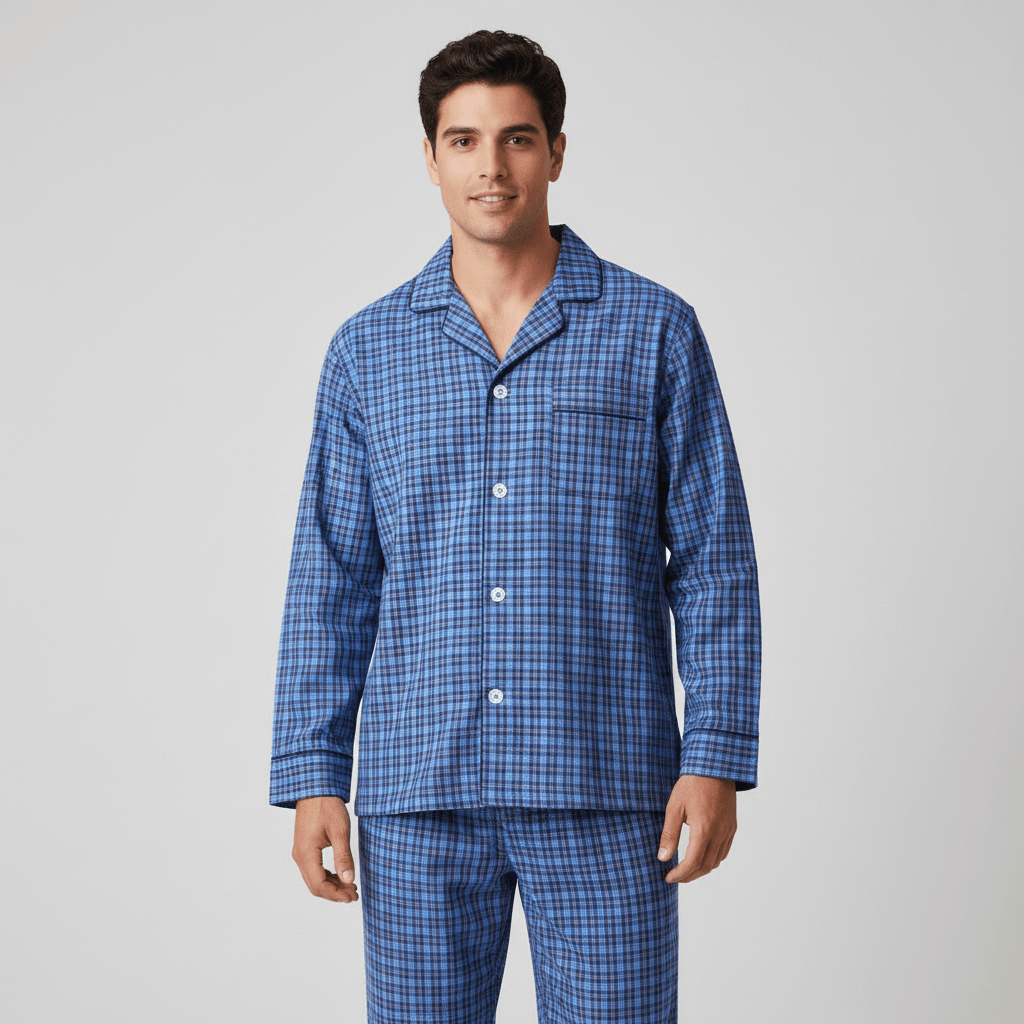 Men's Premium 100% Cotton Woven Pajama Sleepwear Set pajama-sets La Vie Bien Men's Premium 100% Cotton Woven Pajama Sleepwear Set