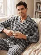 Men's Premium 100% Cotton Woven Pajama Sleepwear Set pajama-sets La Vie Bien Men's Premium 100% Cotton Woven Pajama Sleepwear Set