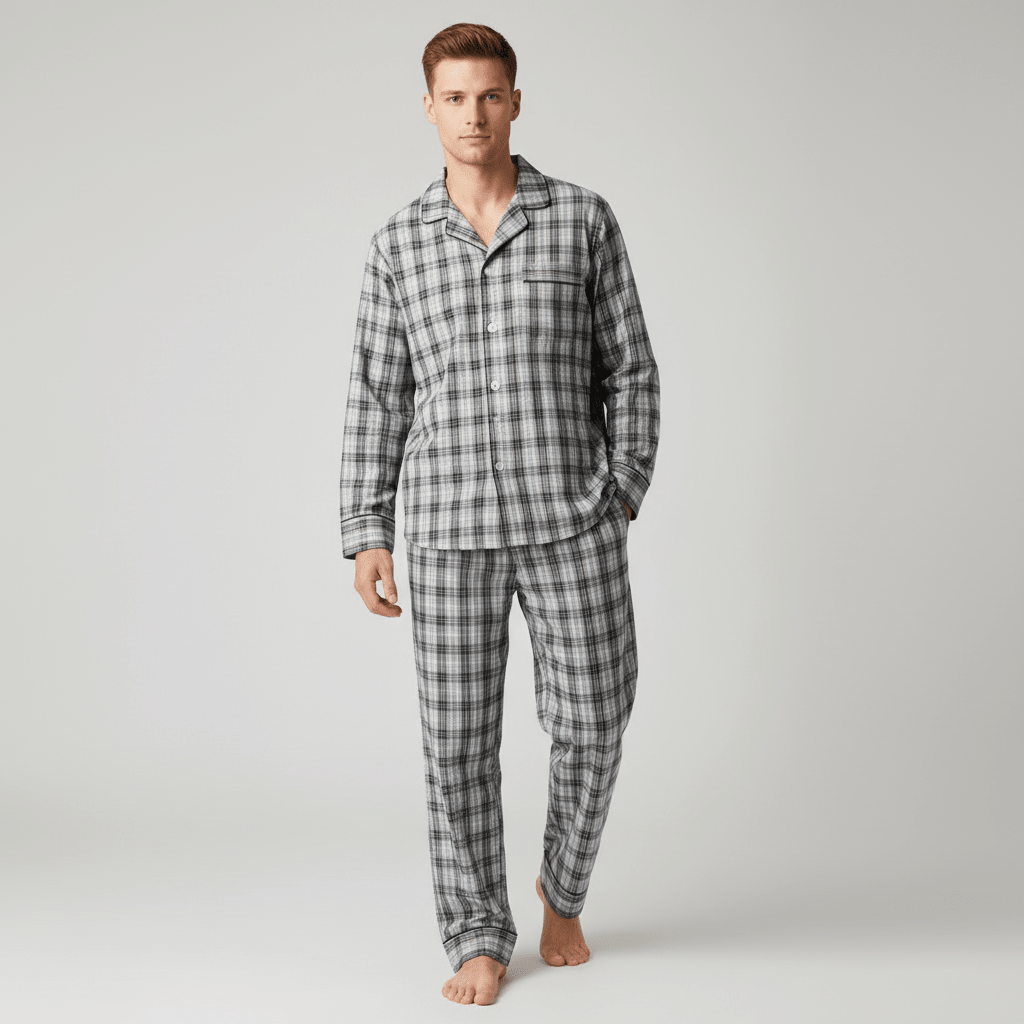 Men's Premium 100% Cotton Woven Pajama Sleepwear Set pajama-sets La Vie Bien Men's Premium 100% Cotton Woven Pajama Sleepwear Set