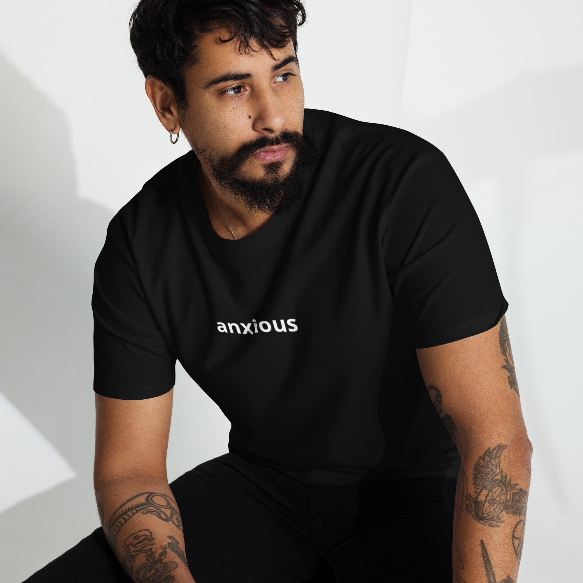 Men’s anxious tee - La Vie Bien - Anxiety apparel - Anxiety gear - Anxiety tops