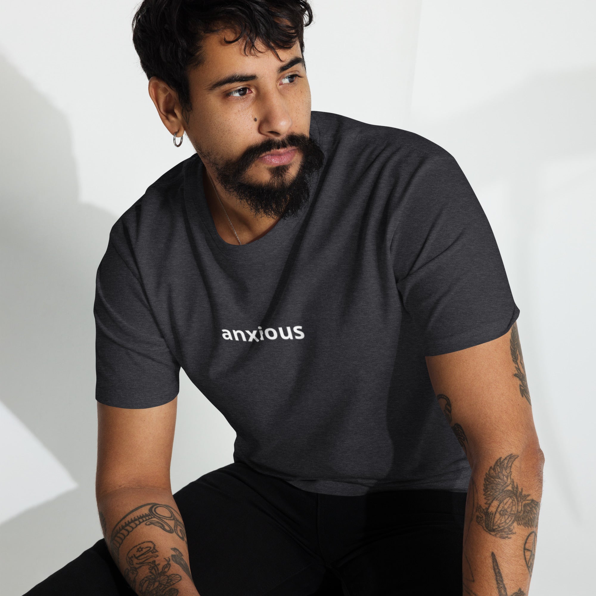 Men’s anxious tee - La Vie Bien - Anxiety apparel - Anxiety gear - Anxiety tops