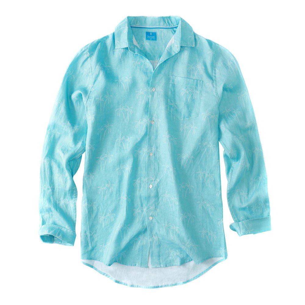Men's Regular Fit Long Sleeve 100% Linen Shirt button-down-shirts La Vie Bien Men's Regular Fit Long Sleeve 100% Linen Shirt