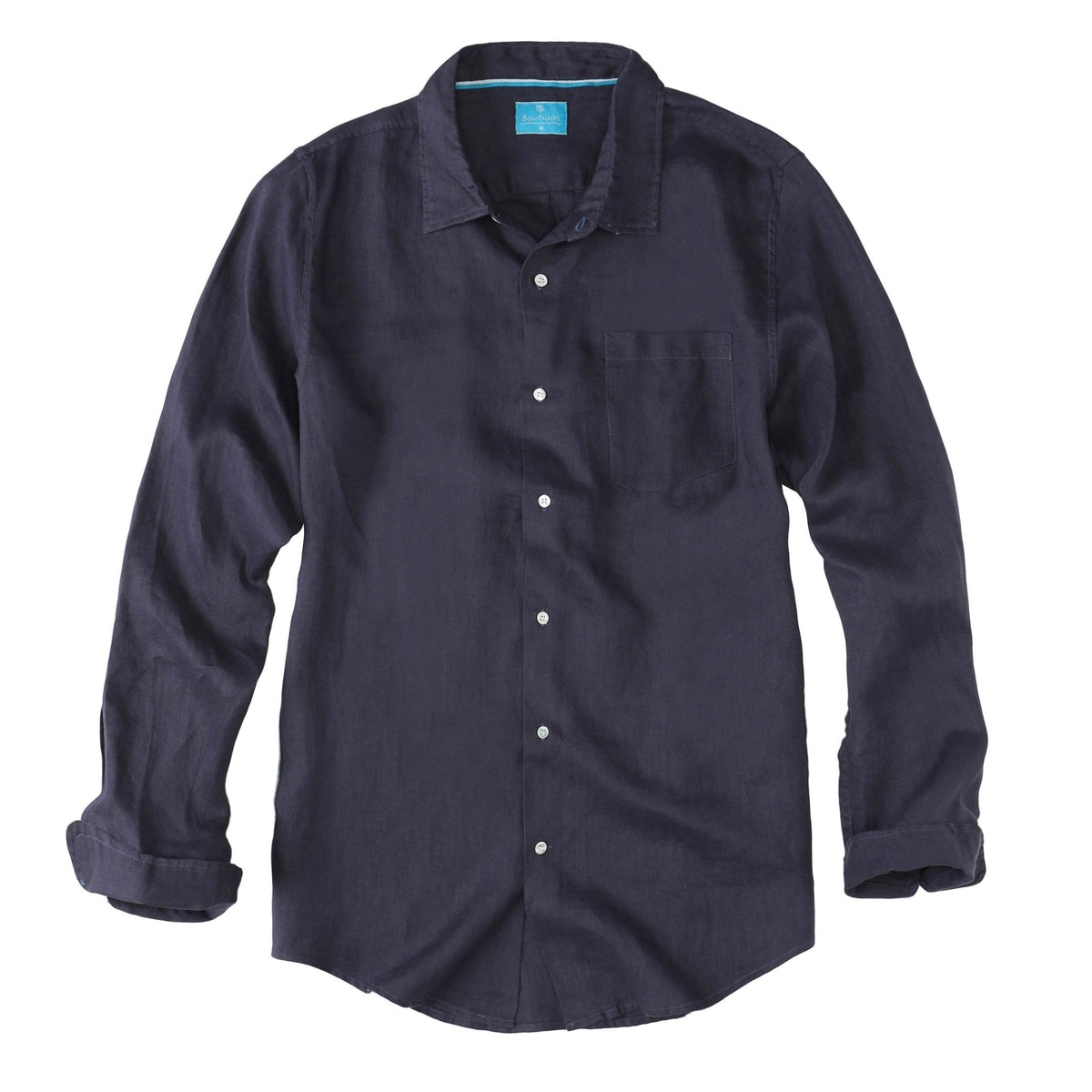 Men's Regular Fit Long Sleeve 100% Linen Shirt button-down-shirts La Vie Bien Men's Regular Fit Long Sleeve 100% Linen Shirt