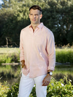Men's Regular Fit Long Sleeve 100% Linen Shirt button-down-shirts La Vie Bien Men's Regular Fit Long Sleeve 100% Linen Shirt