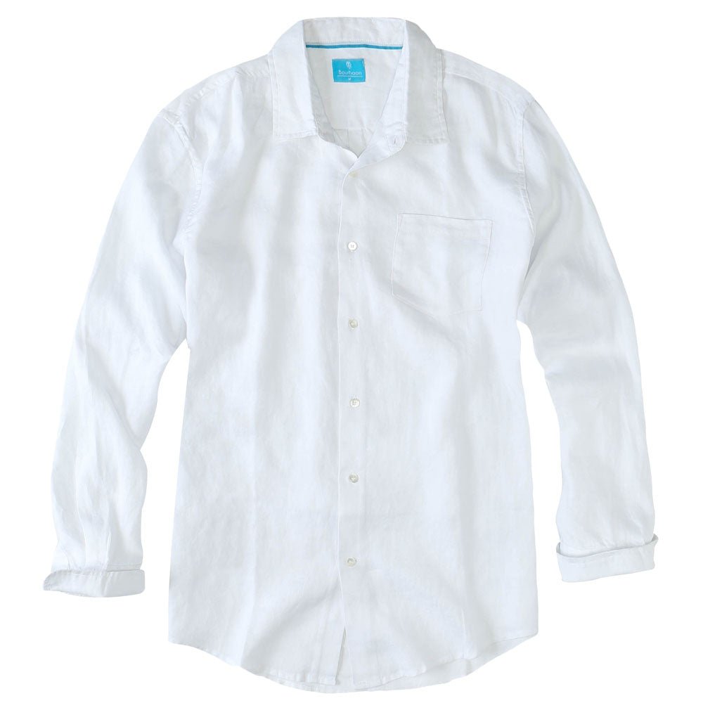 Men's Regular Fit Long Sleeve 100% Linen Shirt button-down-shirts La Vie Bien Men's Regular Fit Long Sleeve 100% Linen Shirt