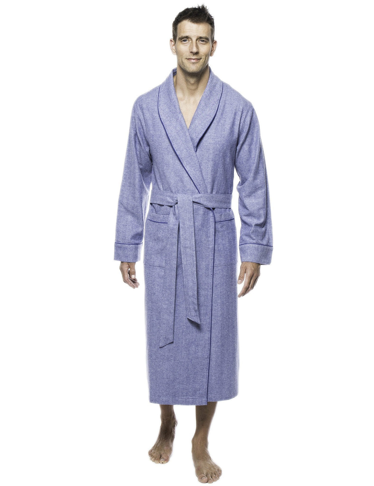 Mens Robe - Premium 100% Cotton Flannel Robe bathrobes La Vie Bien Mens Robe - Premium 100% Cotton Flannel Robe