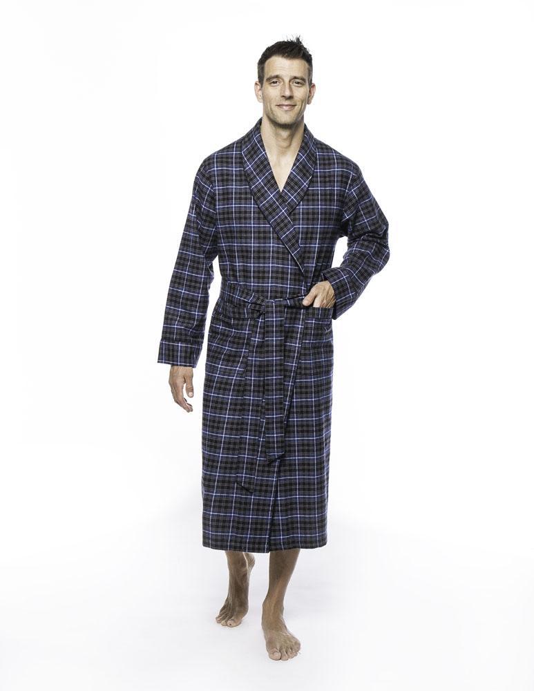 Mens Robe - Premium 100% Cotton Flannel Robe bathrobes La Vie Bien Mens Robe - Premium 100% Cotton Flannel Robe