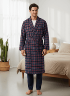 Mens Robe - Premium 100% Cotton Flannel Robe bathrobes La Vie Bien Mens Robe - Premium 100% Cotton Flannel Robe
