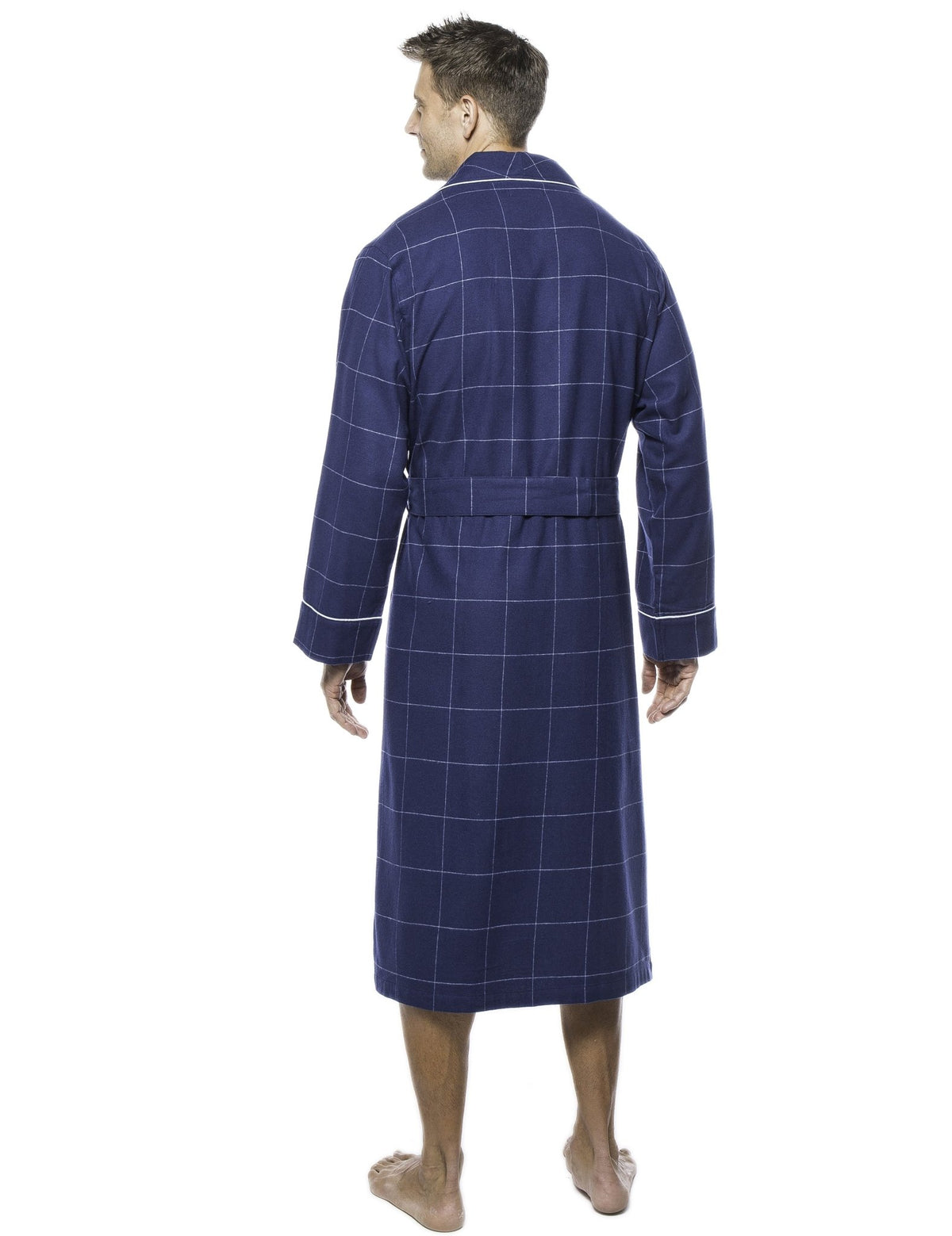 Mens Robe - Premium 100% Cotton Flannel Robe bathrobes La Vie Bien Mens Robe - Premium 100% Cotton Flannel Robe