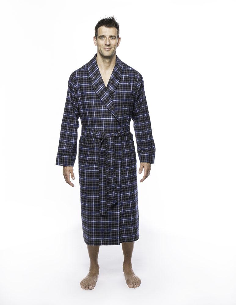 Mens Robe - Premium 100% Cotton Flannel Robe bathrobes La Vie Bien Mens Robe - Premium 100% Cotton Flannel Robe