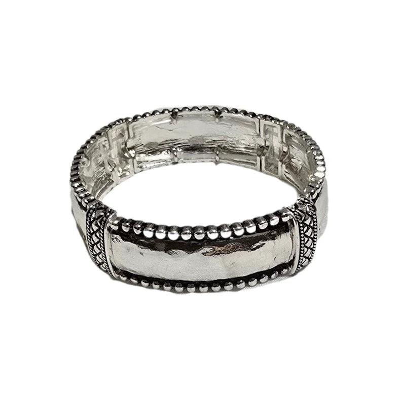 Men's Round striped Tibetan Agate Bracelet set