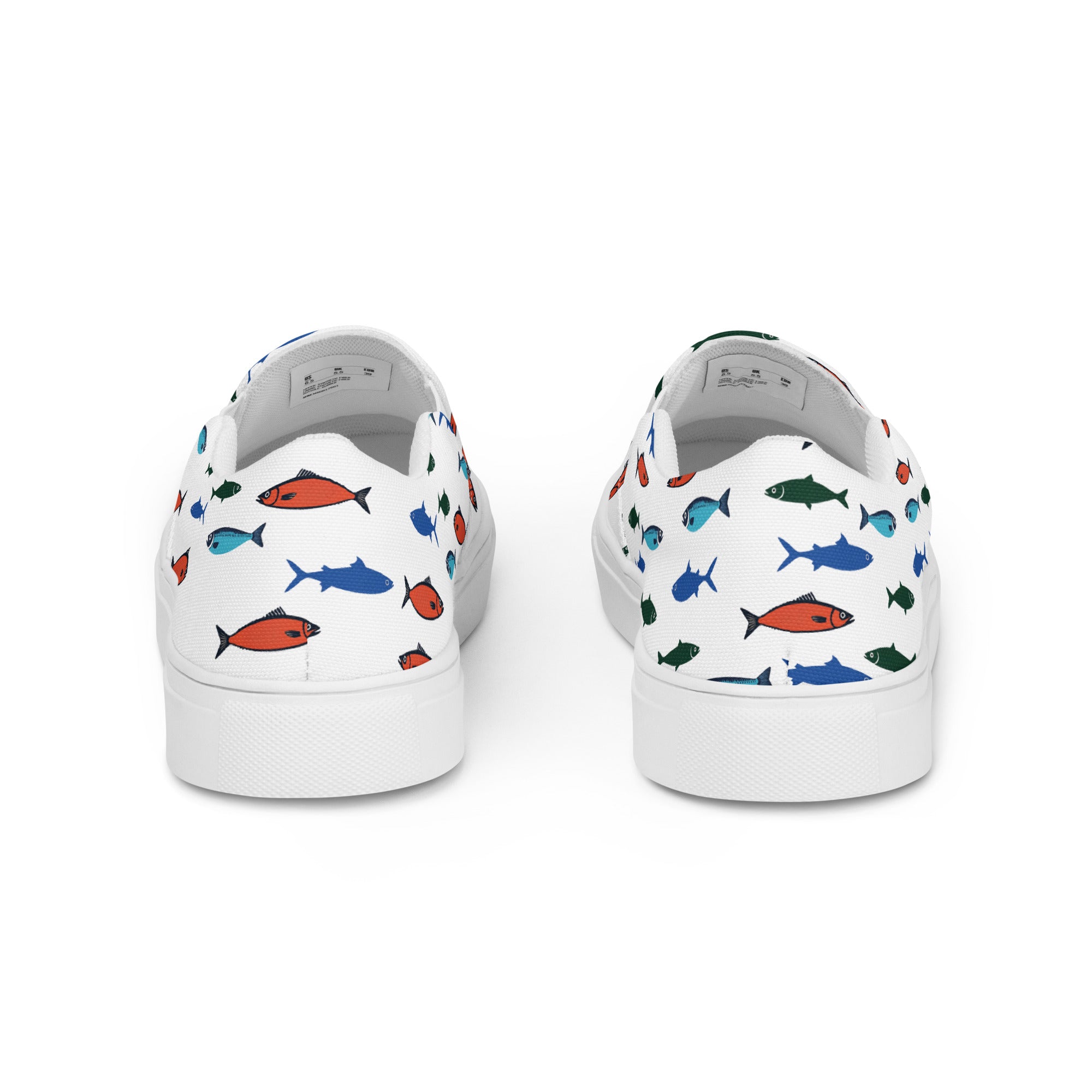 Men’s fishy sardines slip - on canvas shoes