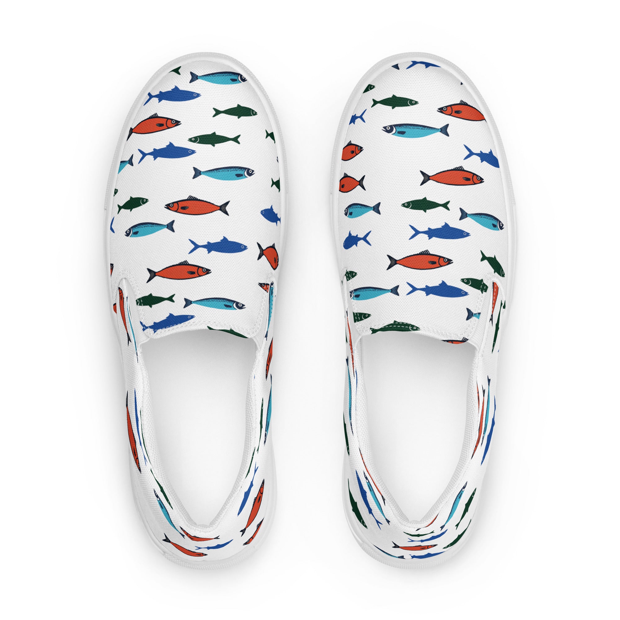 Men’s fishy sardines slip - on canvas shoes