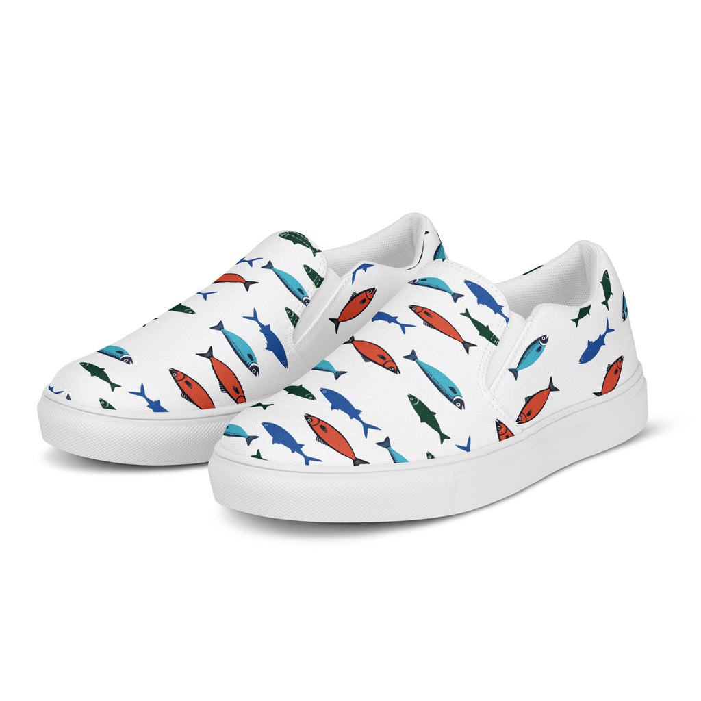Men’s fishy sardines slip - on canvas shoes