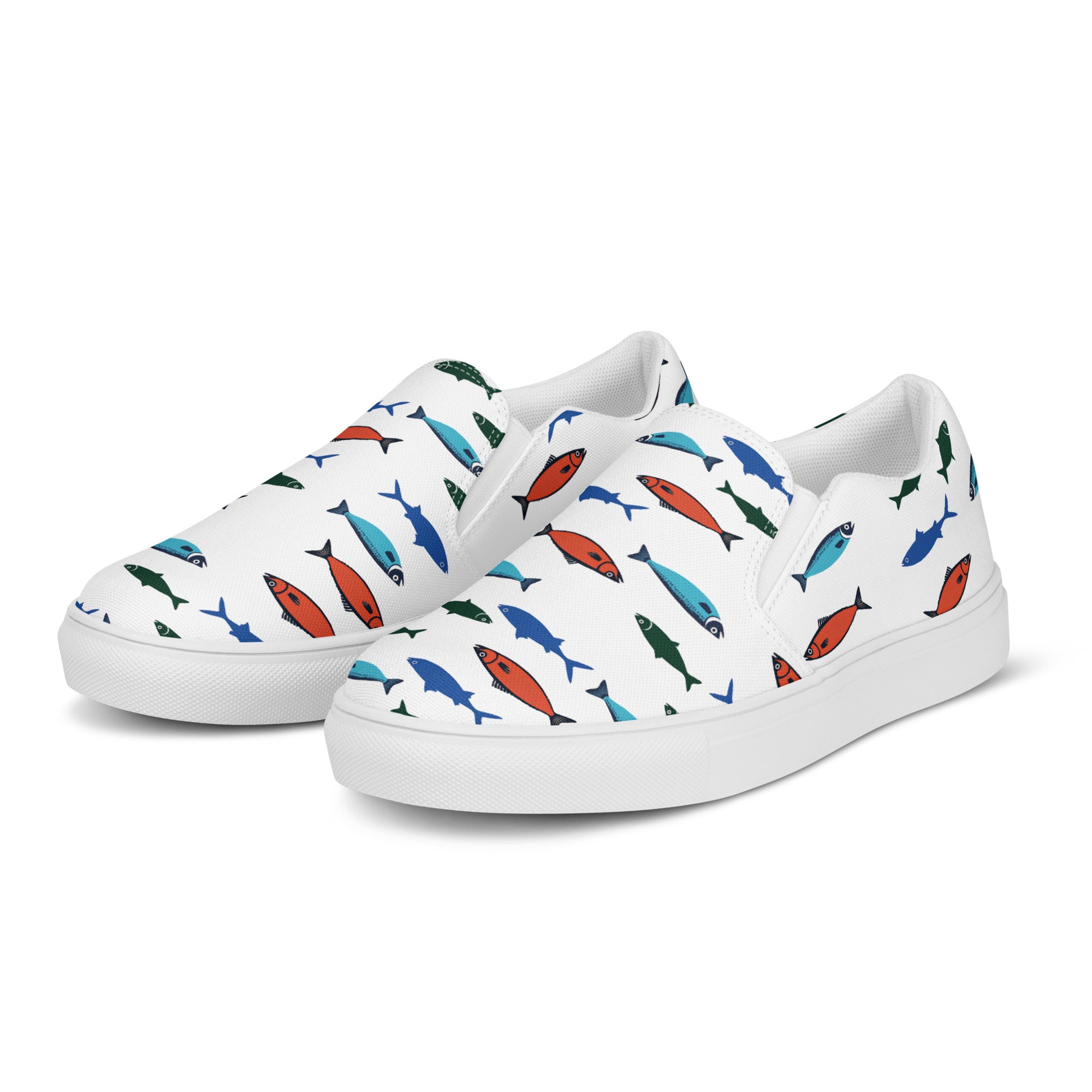Men’s fishy sardines slip - on canvas shoes