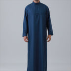 Men's Solid Color Thobe with Button Placket (MT036)