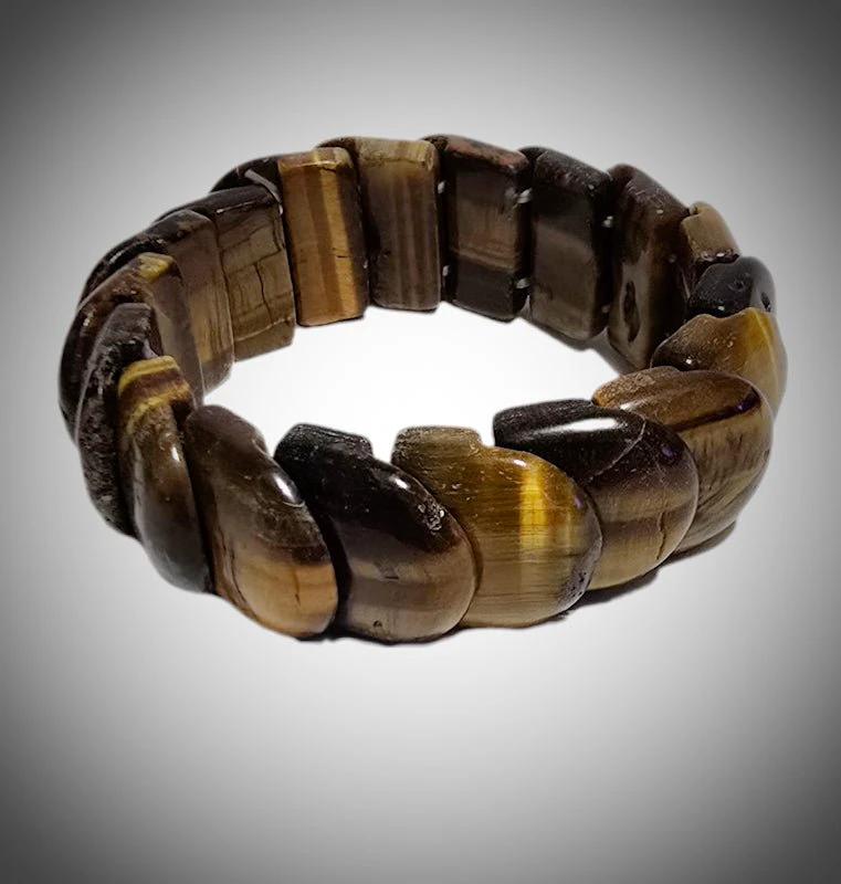 Men's Tiger Eye Stretch Bracelet by L.Signature Collection by L.Styles
